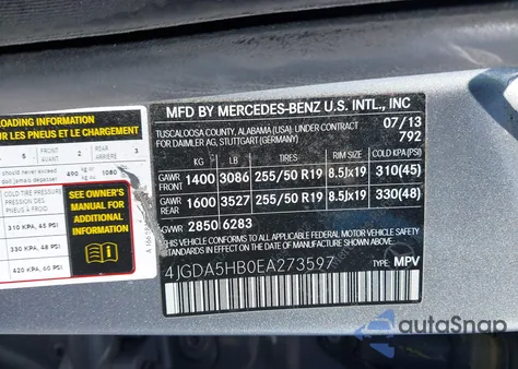 2014 Mercedes-Benz Ml 350 4Matic z USA, uszkodzony, nr VIN 4JGDA5HB0EA273597